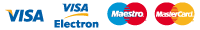 Accettiamo VISA, VISA Electron, Mastercard, Maestro